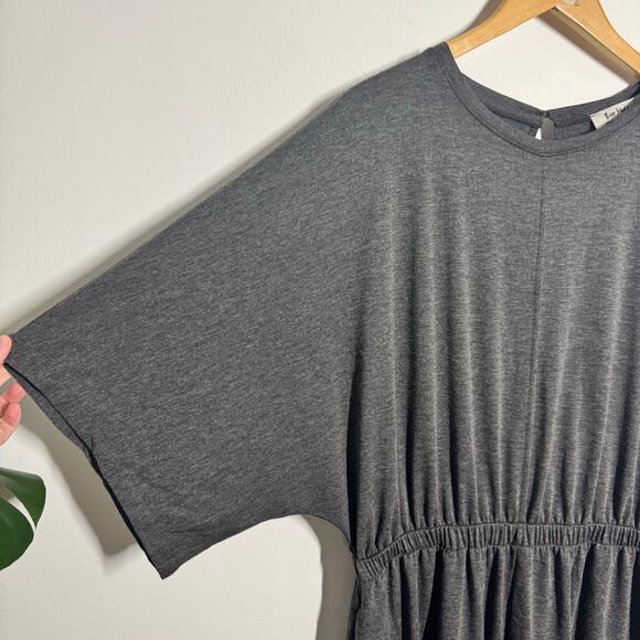 Three Bird Nest Relaxed Wide leg Jumpsuit Women XL Gray Pocket Lounge Casual - Picture 3 of 11